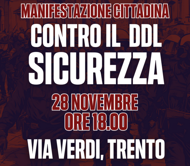 NO DDL SICUREZZA – Manifestazione cittadina