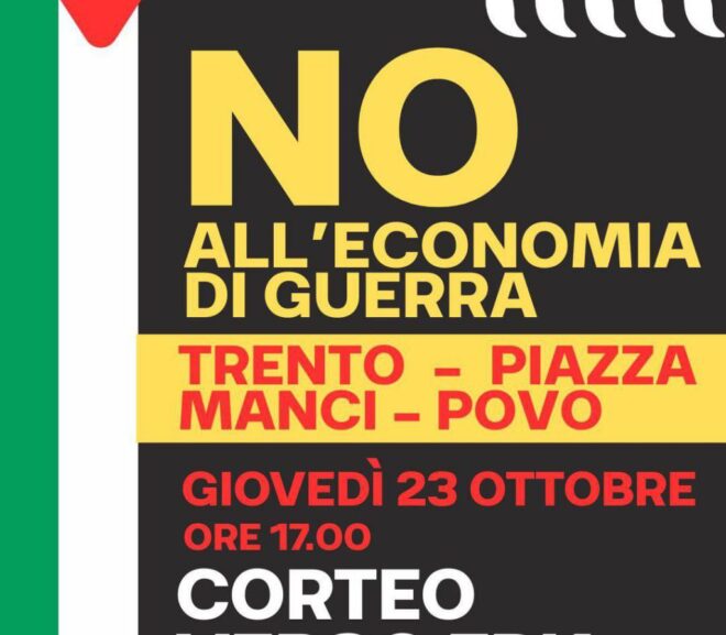 No all’Economia di Guerra – Corteo verso FBK